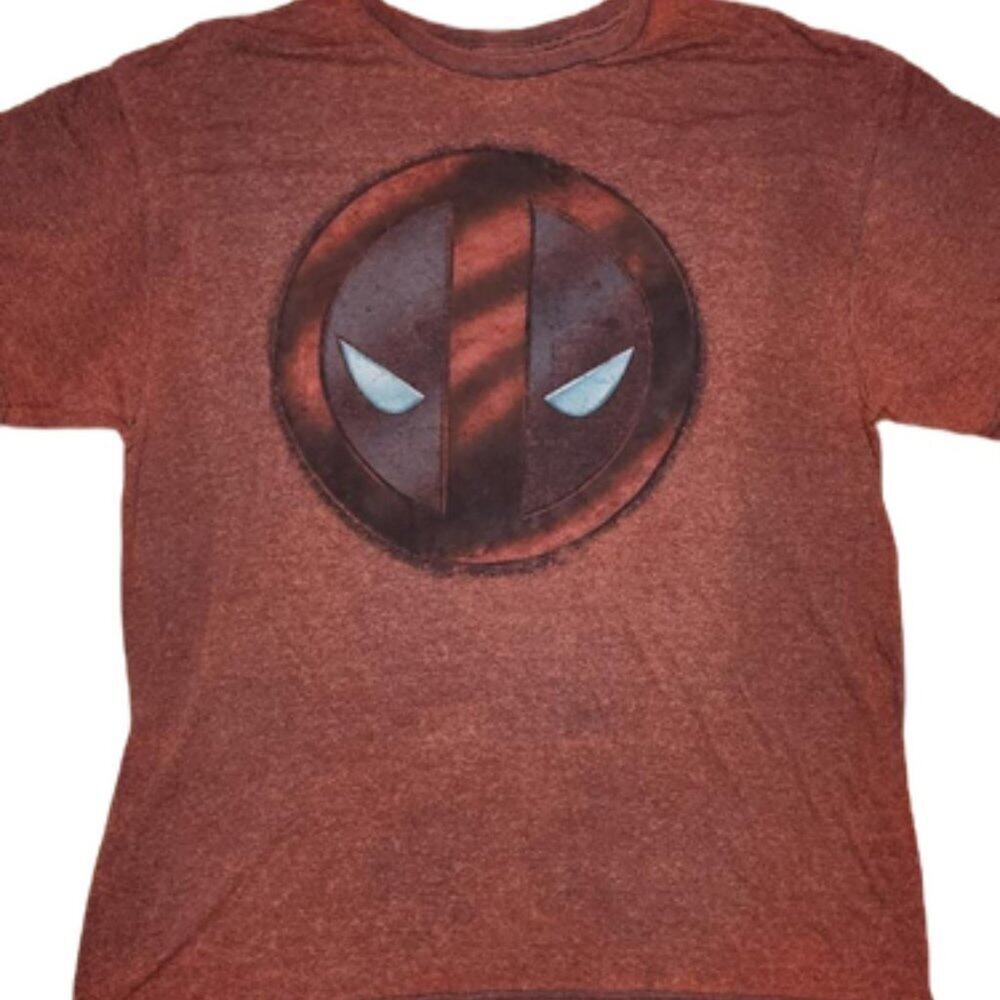 Marvel Comic Deadpool Heather Burgundy T-Shirt Size Med